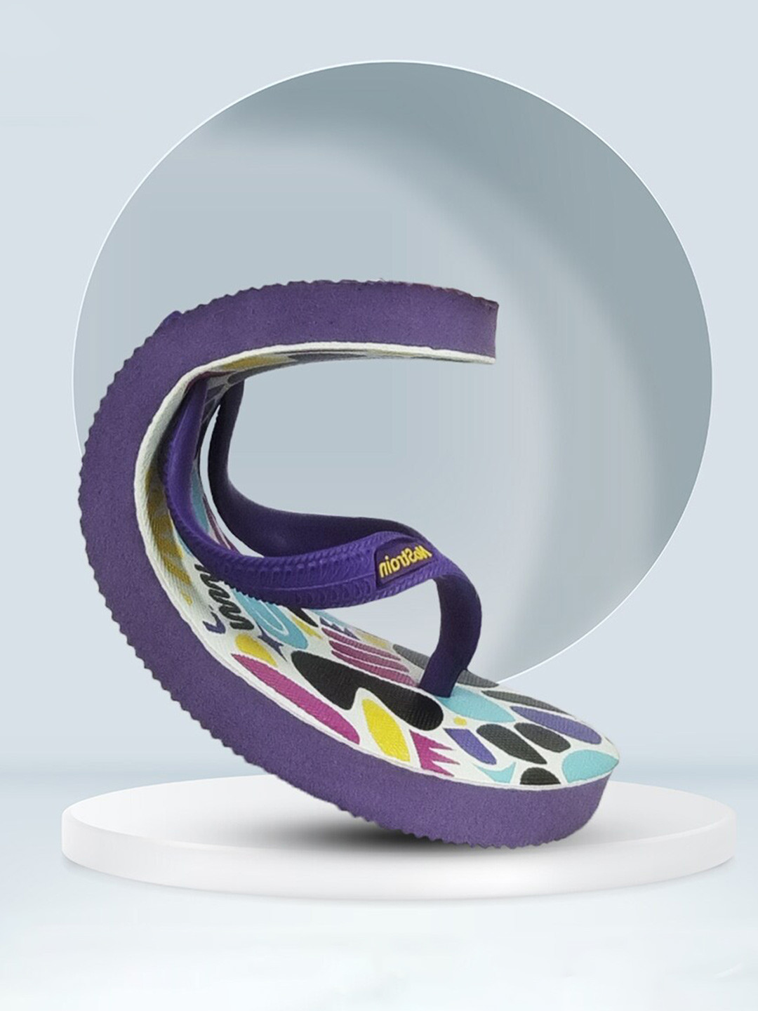 NoStrain Men Printed Rubber Room Slippers