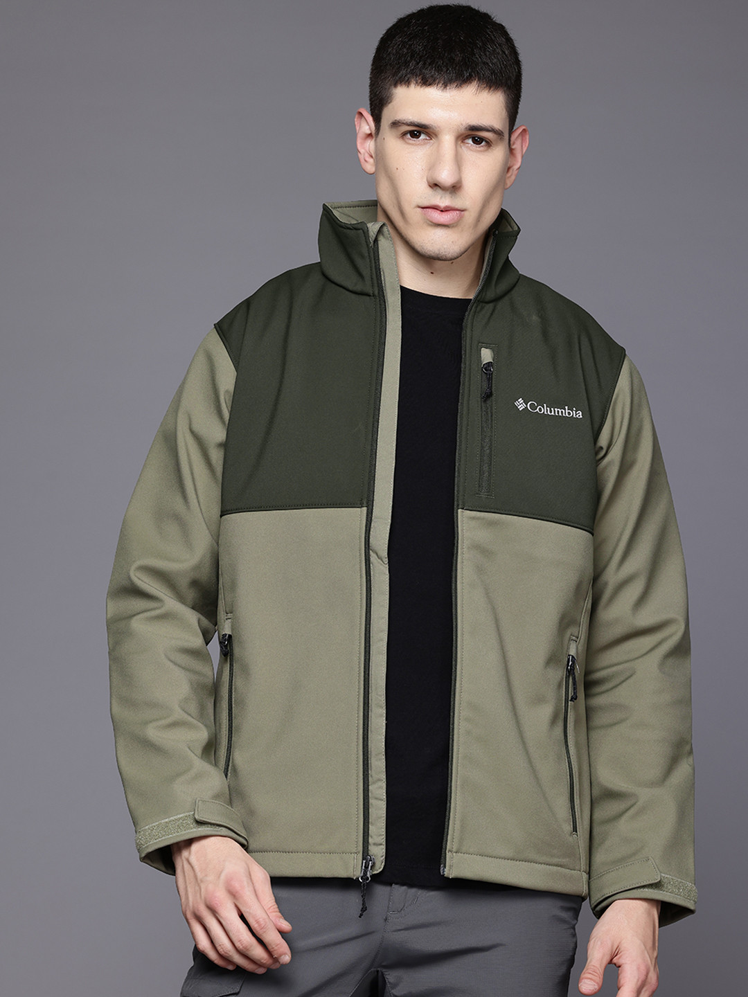 Amazon Grey Softshell Jacket Men's Water Resistant Softshell - Main Image