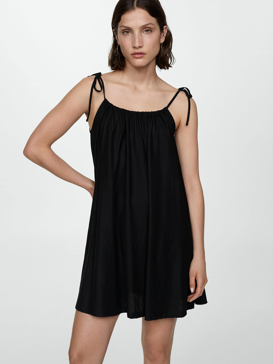 MANGO A-Line Shoulder Straps Mini Dress