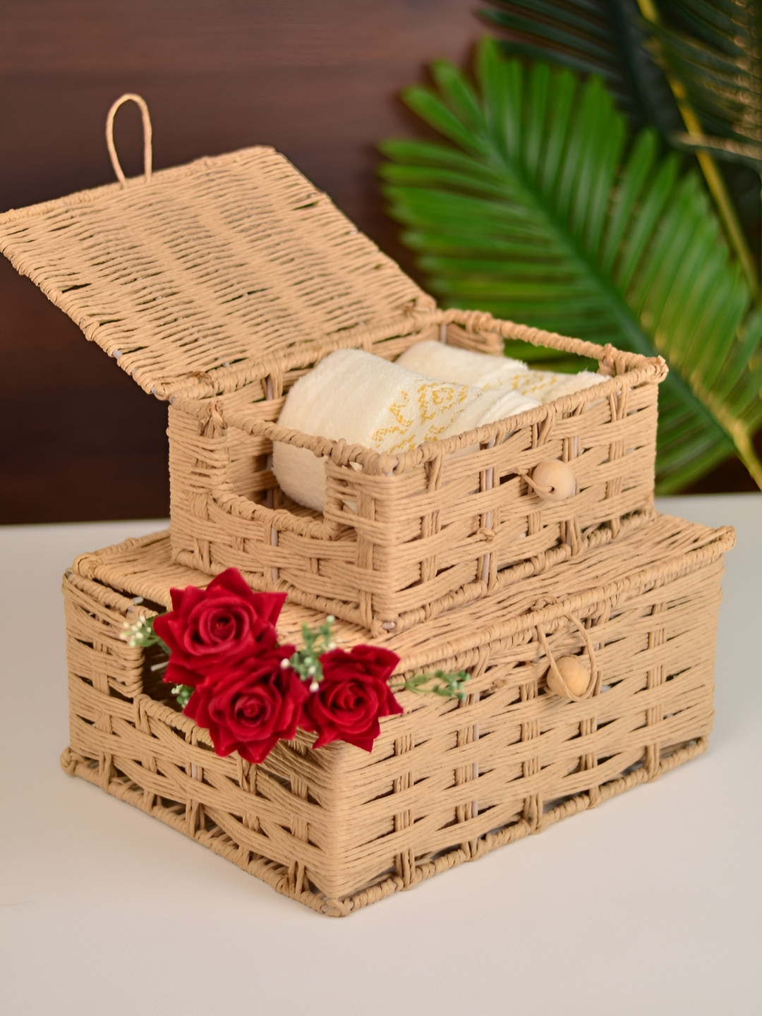 Cinch Home Beige 2 Pieces Reusable Multi-Utility Organisers