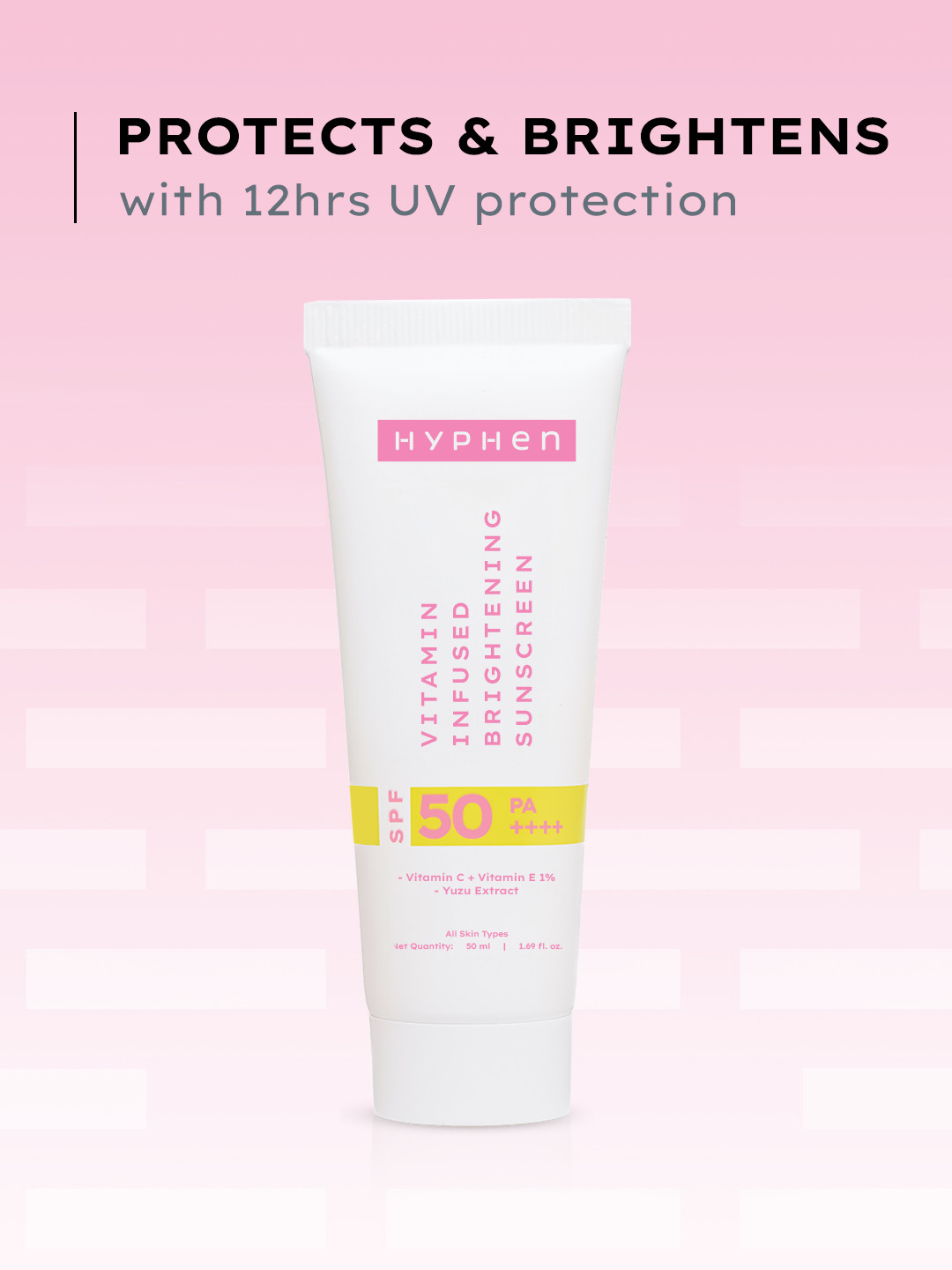 Hyphen Vitamin Infused Brightening Sunscreen SPF 50 PA++++ For Brightened Skin -100ml