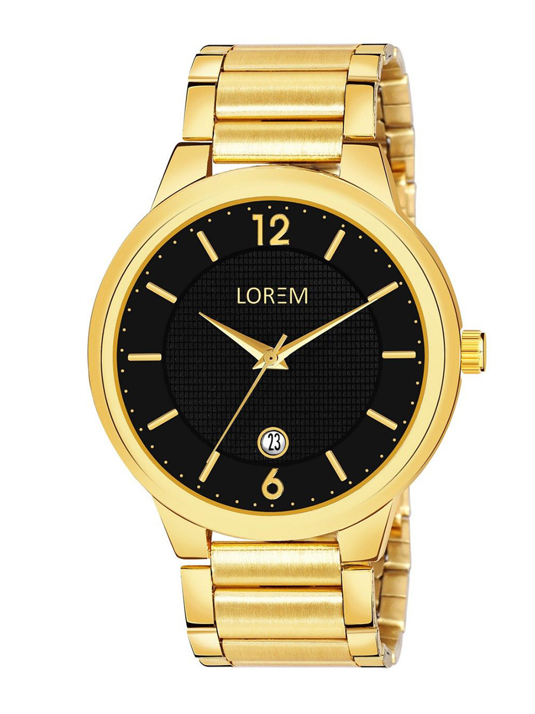 LOREM Men Dial & Stainless Steel Bracelet Style Straps Analogue Watch-LR135-B