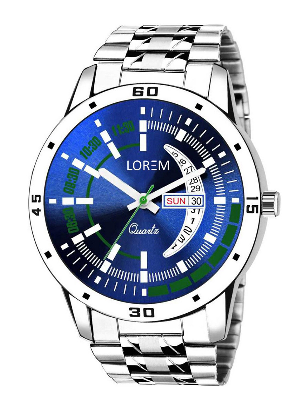 LOREM Men Dial & Stainless Steel Bracelet Style Straps Analogue Watch LR110-A