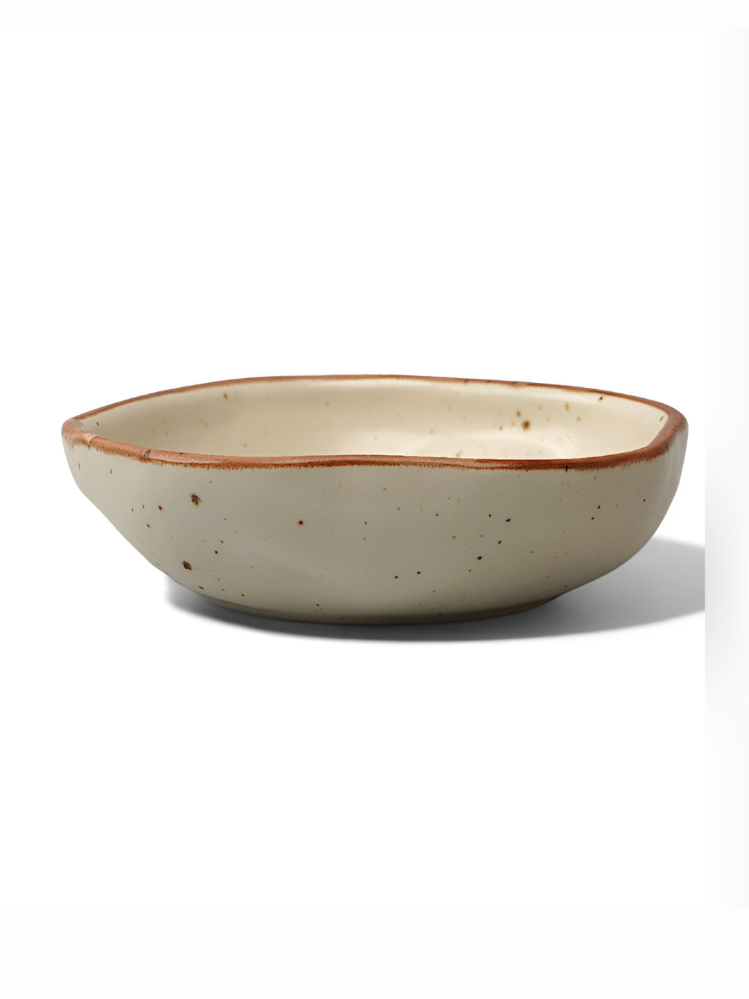 Claymistry Beige & Brown Speckled Ceramic Dinner Serving Bowl 450 ml