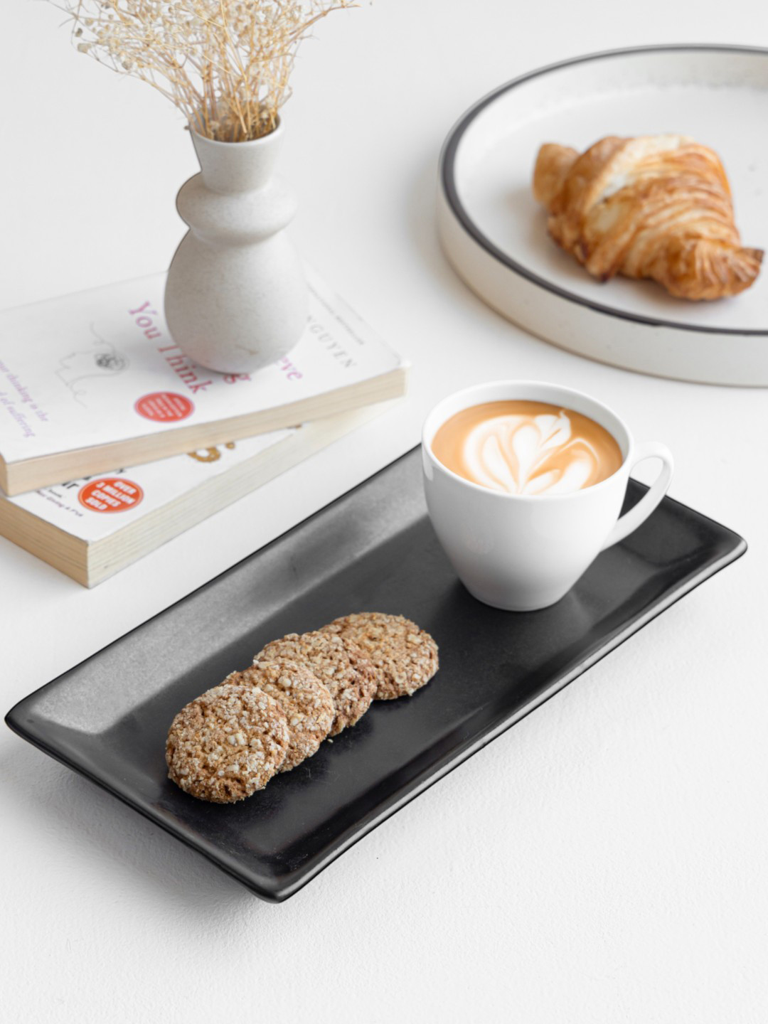 Claymistry Black Ceramic Rectangle Tray