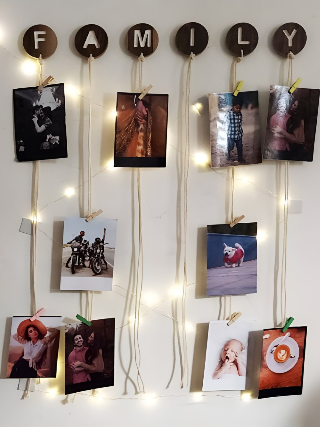 VAH Kya Bat Hai !! White & Black 8 to 12 Pieces Wooden  Wall Photo Frames