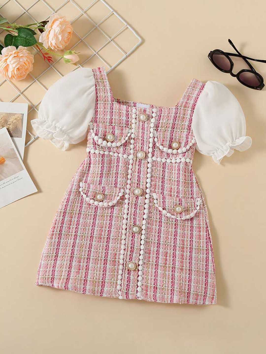 INCLUD Checked A-Line Dress