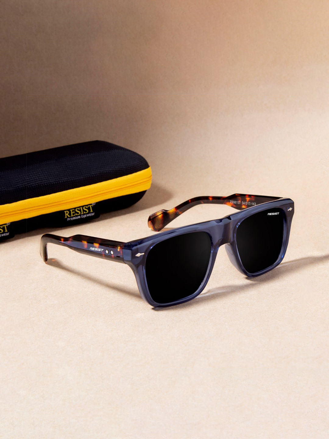 RESIST EYEWEAR Unisex Wayfarer Sunglasses with UV Protected Lens SHAWN BLUE TF BLK3