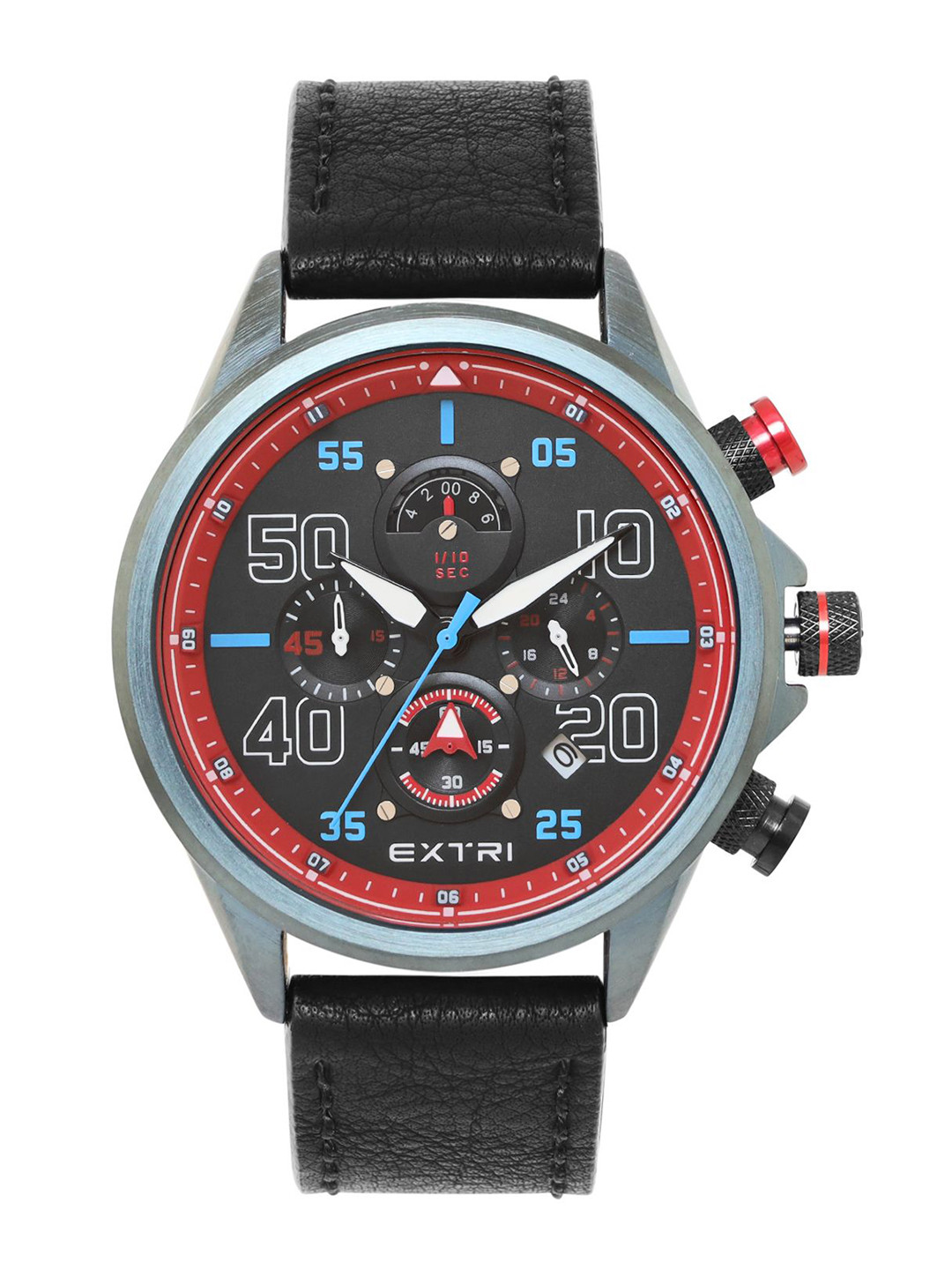 EXTRI Men Dial & Leather Straps Analogue Watch X6055-D