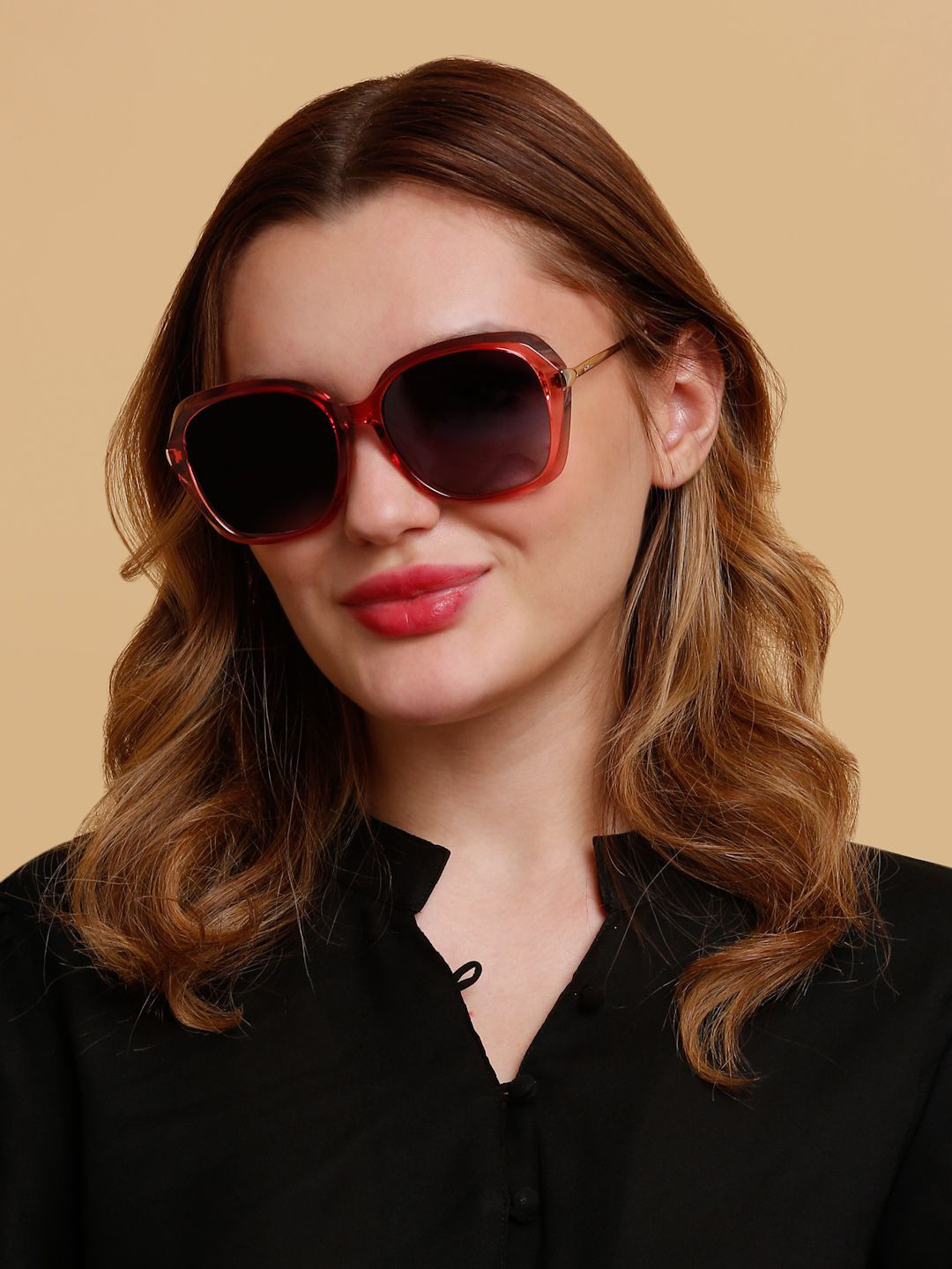 SUNNIES Women Oversized Sunglasses with Polarised Lens-SNS-11690-C042