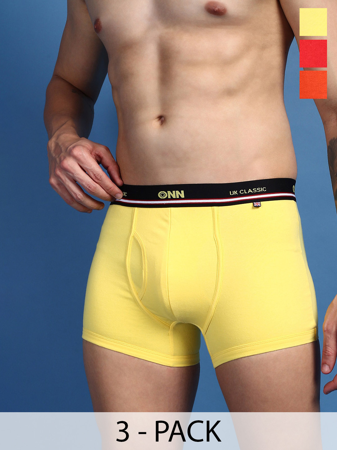 ONN Pack Of 3 Assorted Breathability Trunks ONN_UK_44_AST6_3PC
