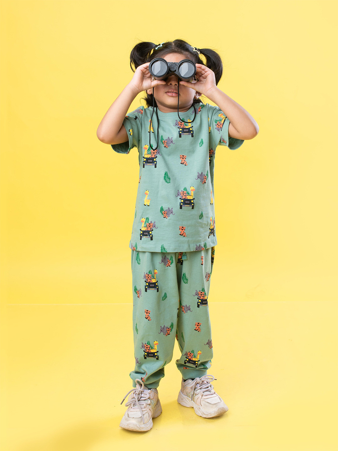 Orange Sugar Unisex Printed Pure Cotton T-shirt with Pyjamas