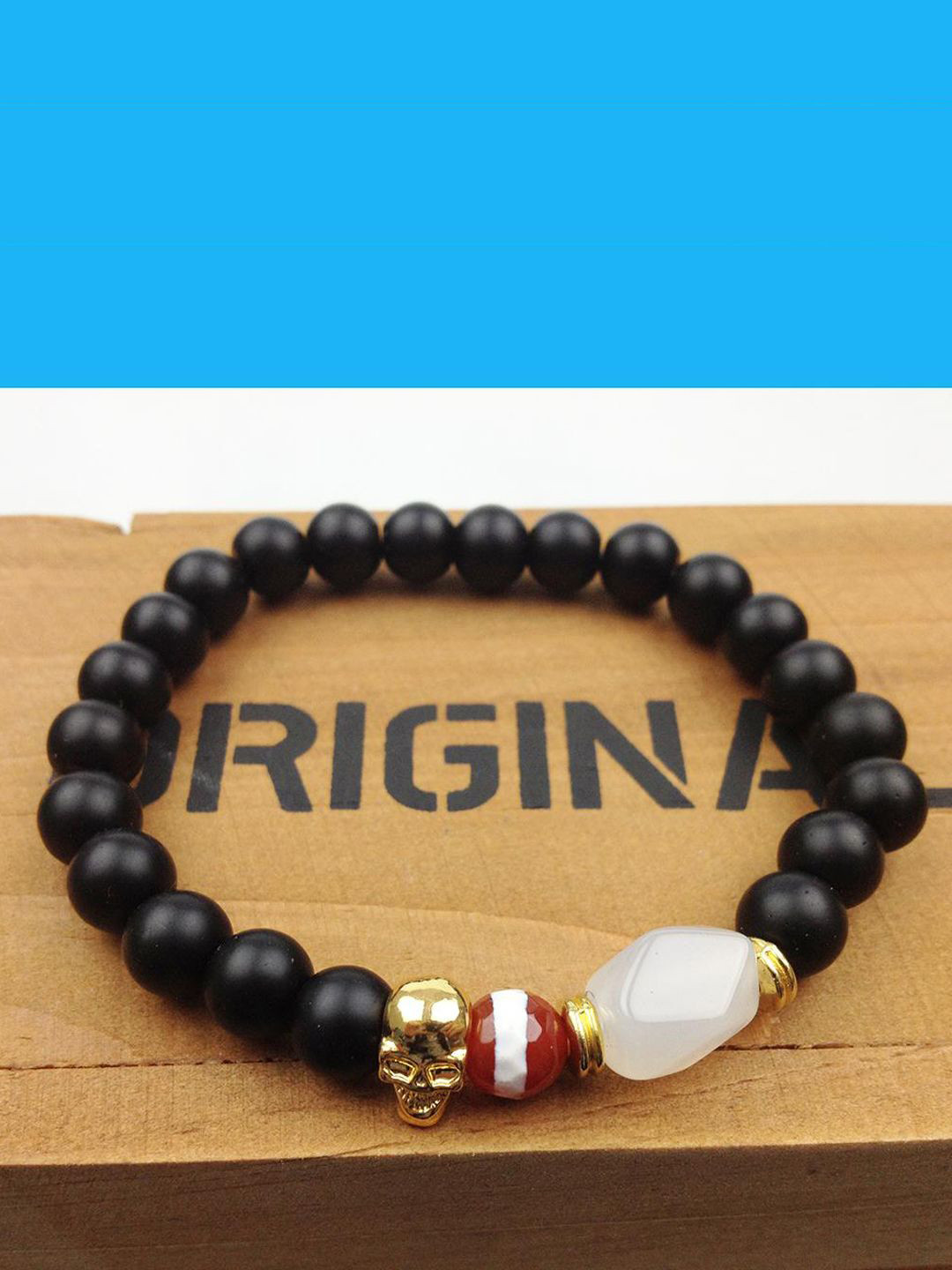 Young & Forever Men Opal Crystal Elasticated Bracelet