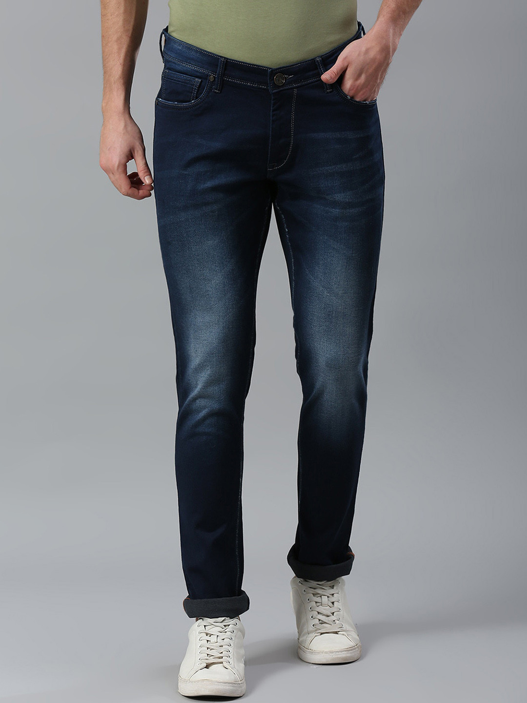 Klub Fox Men Skinny Fit Low Distress Heavy Fade Jeans