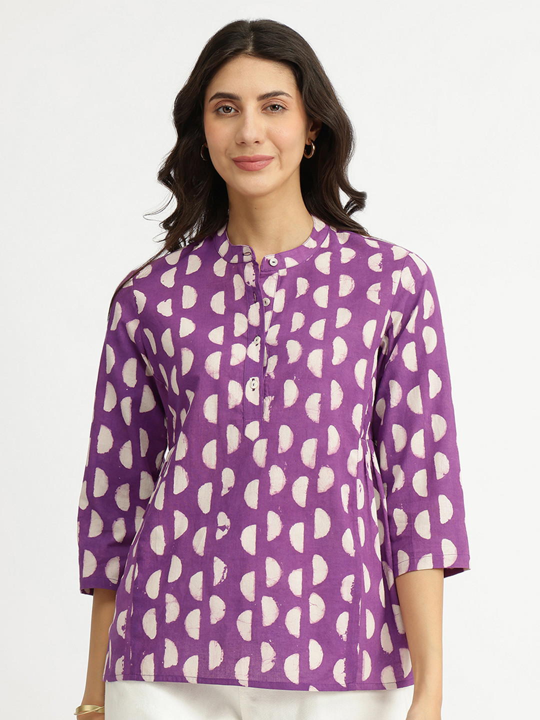 Pink Fort Print Cotton Top