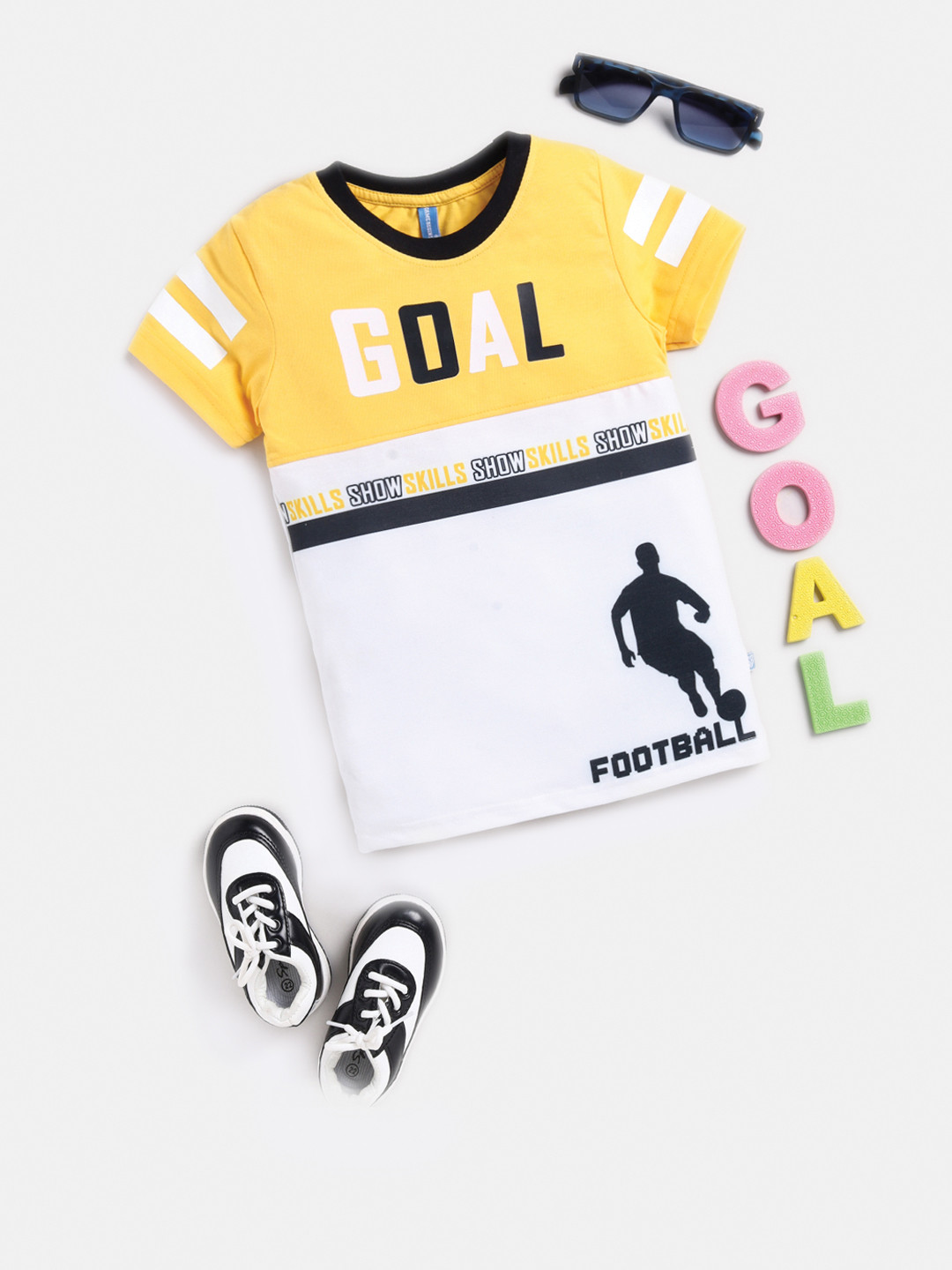 Here&Now X Game Begins Boys Typography Printed Pure Cotton T-shirt