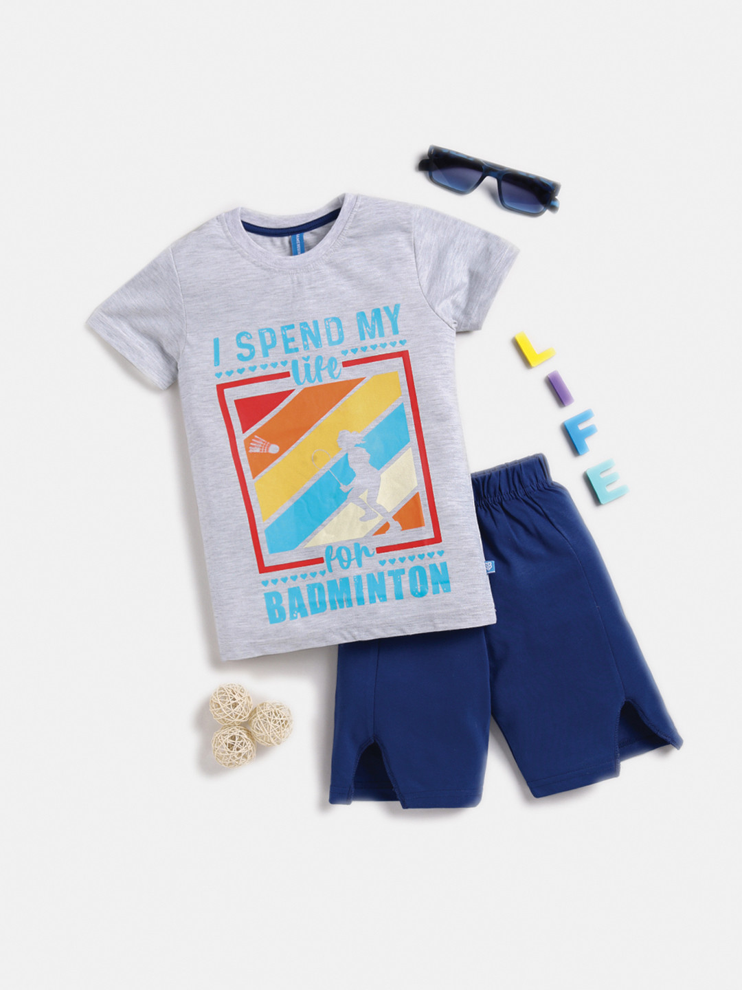 Here&Now X Game Begins Boys Pure Cotton T-shirt with Shorts