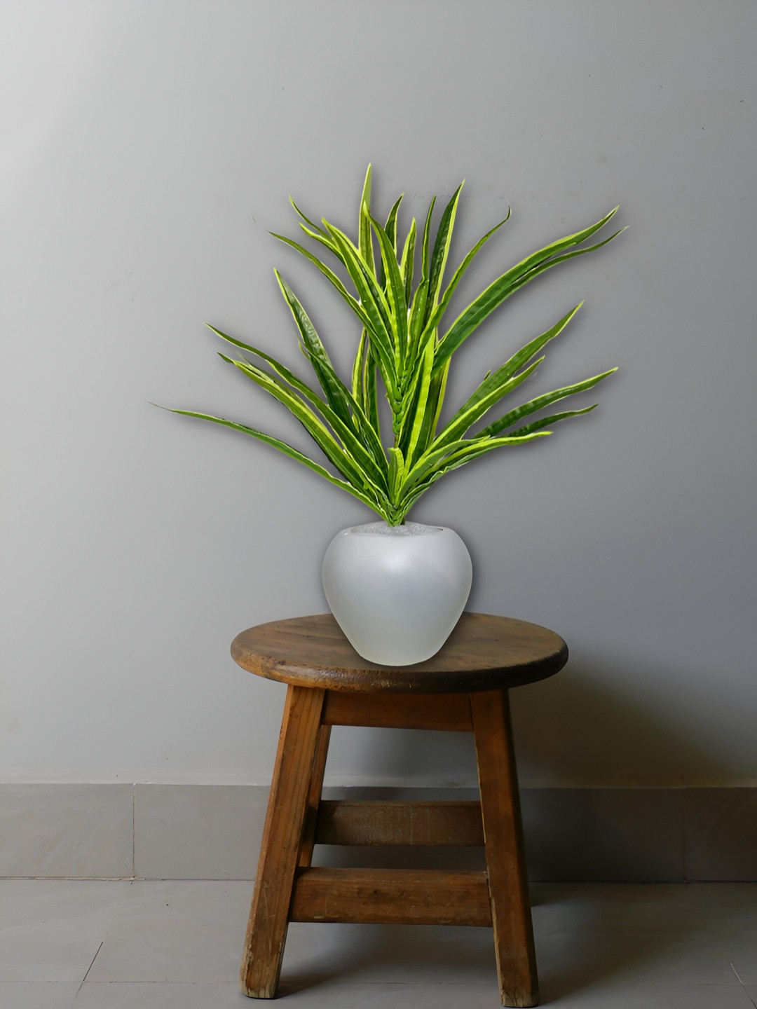 ARTSY Yellow & Green Spider Artificial Plant With Pot