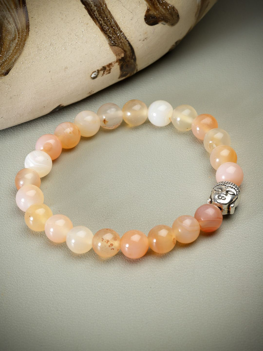 Sanjog Buddha Pearls Slip-On Bracelet