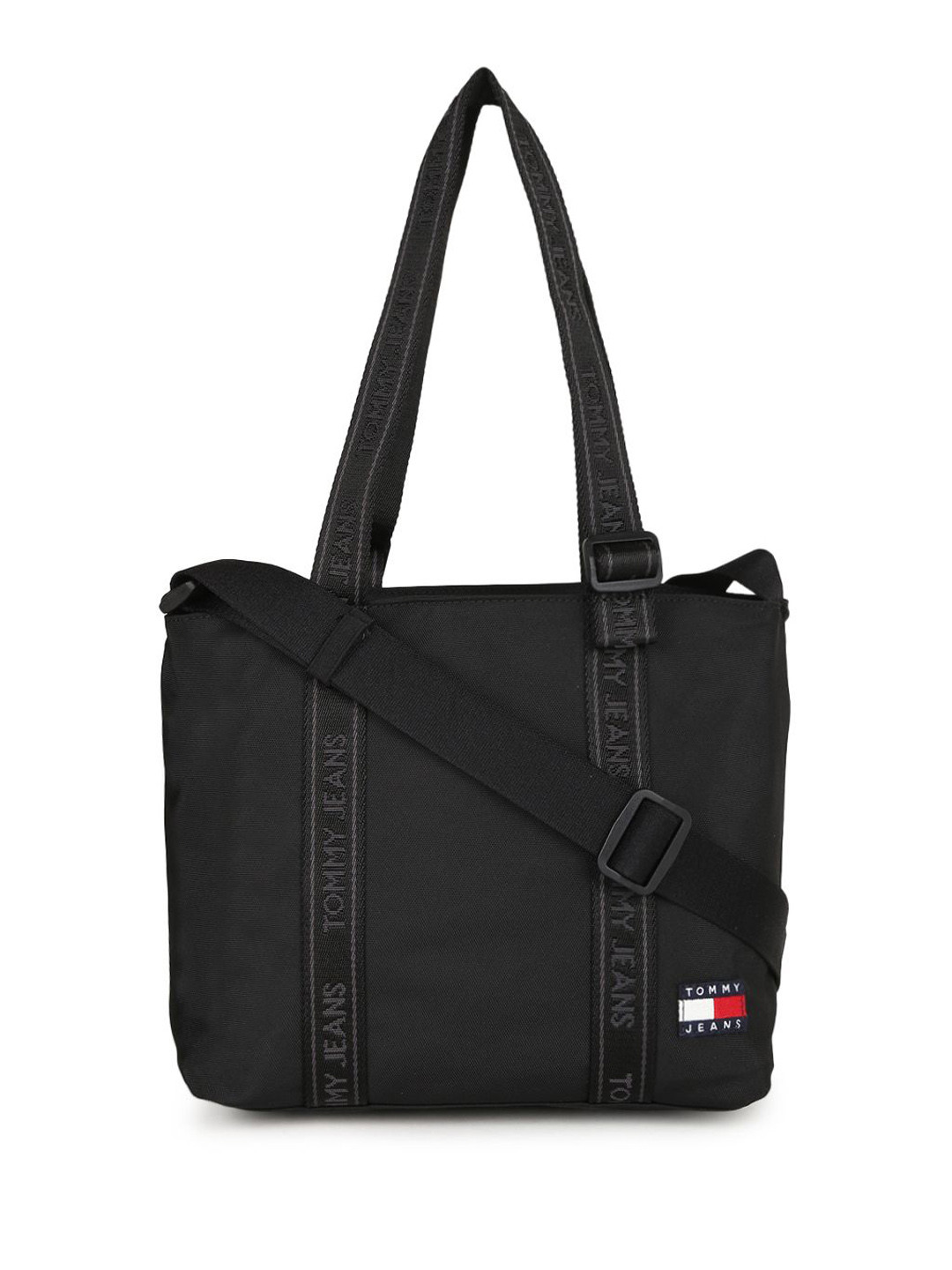 Tommy Hilfiger Women Embellished Structured Shoulder Bag with Cut Work