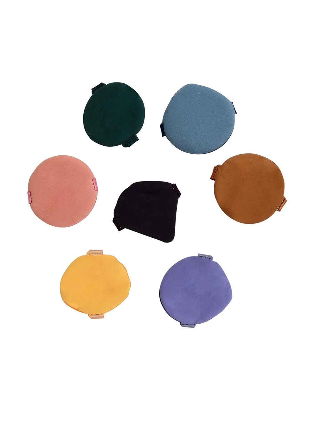 DALUCI Set Of 7 Puff Round With Triangle Sponge