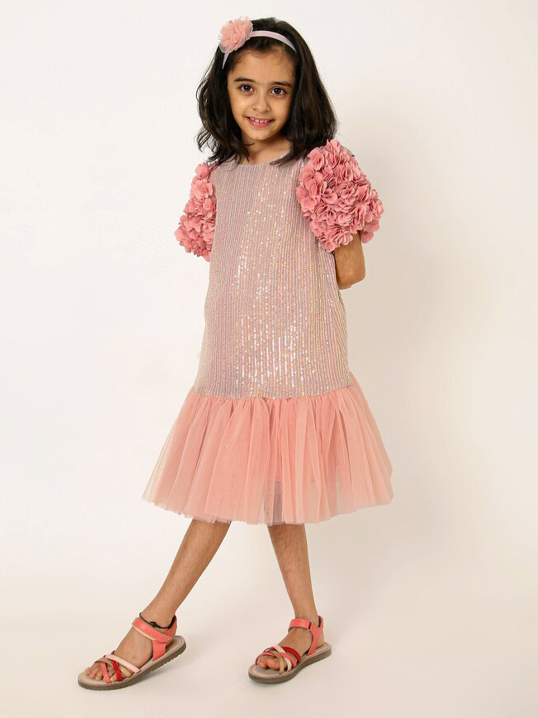 A Little Fable Drop-Waist Midi Dress