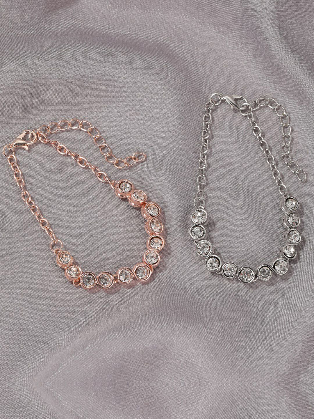 Young & Forever Rose Gold-Plated Cubic Zirconia Link Bracelet