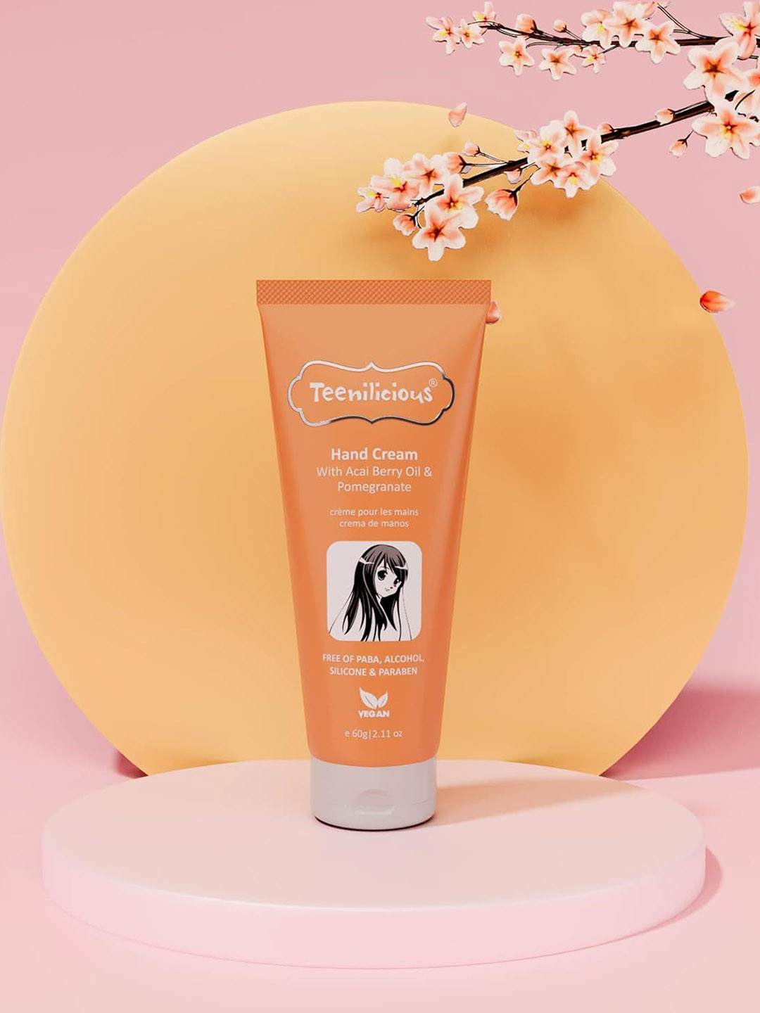 Teenilicious Hand Cream For Dry Hands With Acai Berry Oil & Pomegranate 60gm