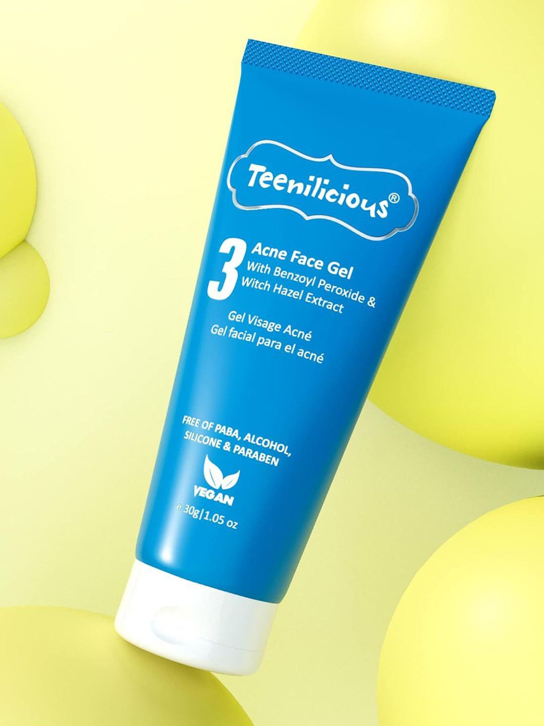 Teenilicious Acne Face Gel With Benzoyl Peroxide For Inflamed Acne Prone Skin-30gm