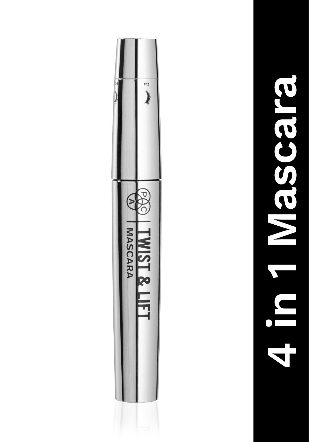 PAC Twist & Lift Mascara  4-in-1 for Volumizing & Lengthening - Black 8 ml