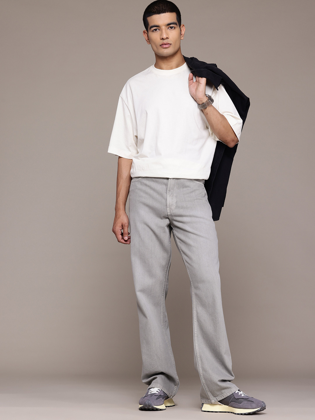 The Roadster Lifestyle Co. Men Flared Pure Cotton Jeans