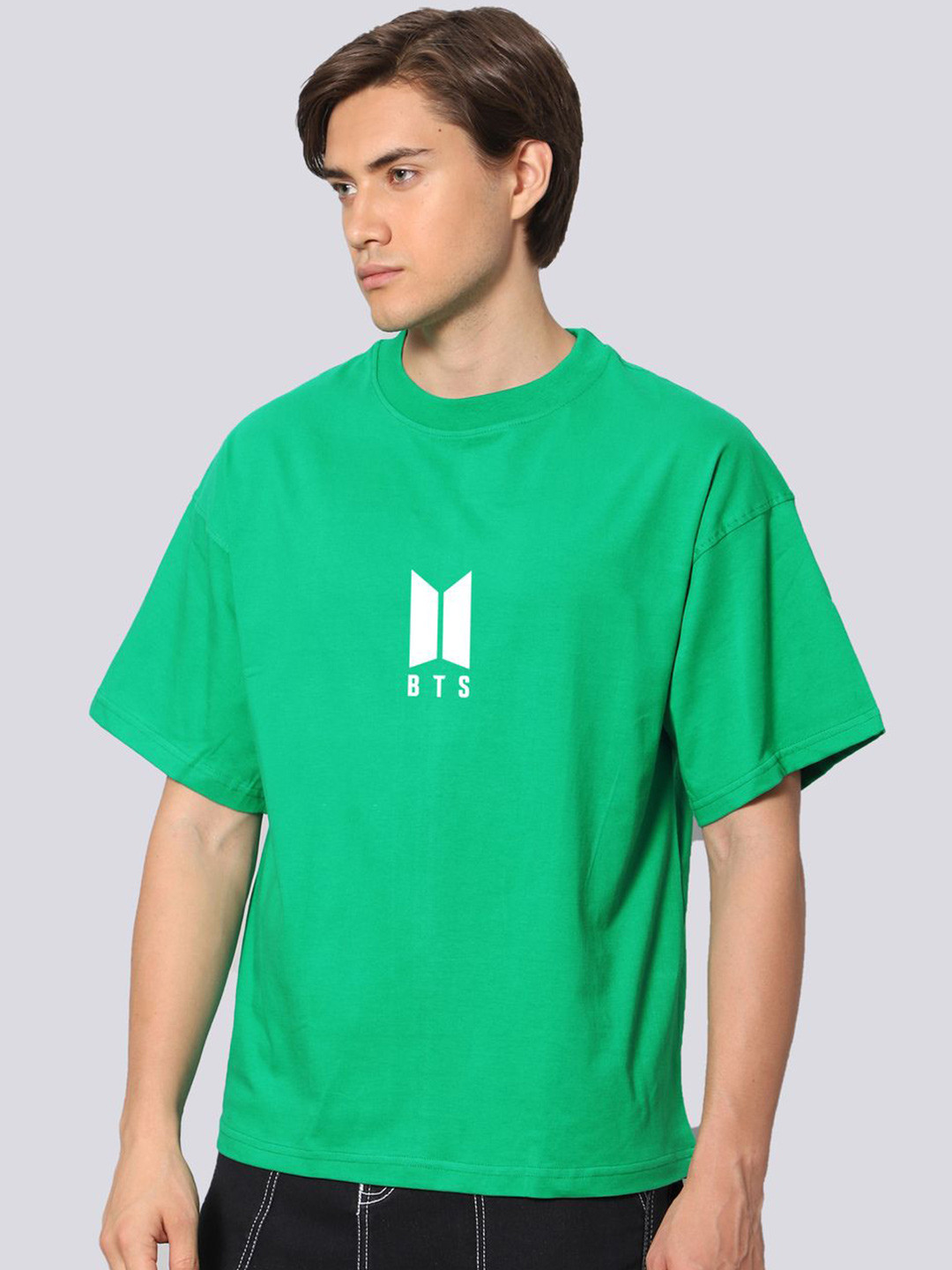 Besick Men Printed Applique T-shirt