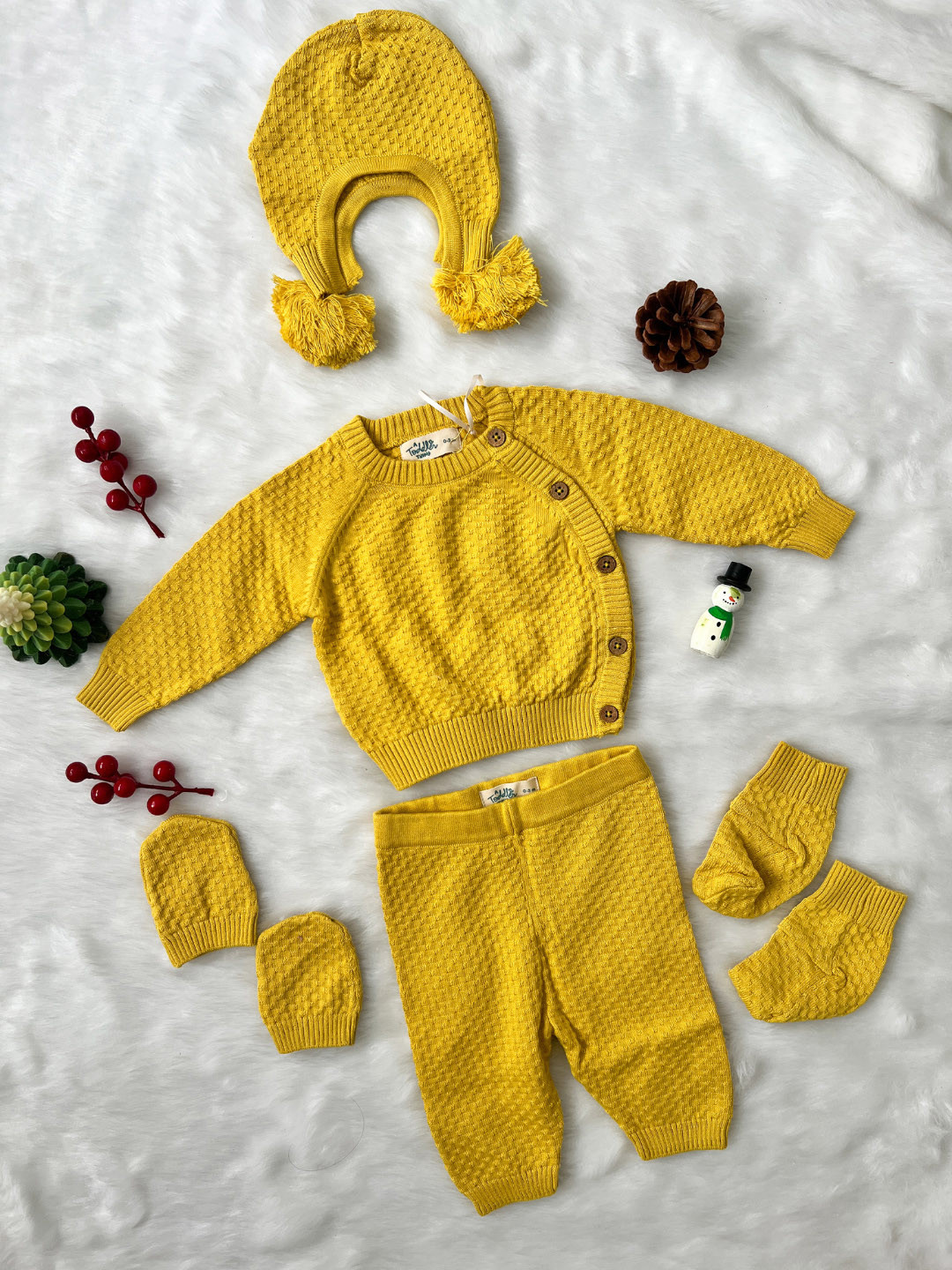 A Toddler Thing Infants 7-Pcs Organic Cotton Baby Apparel Gift Set