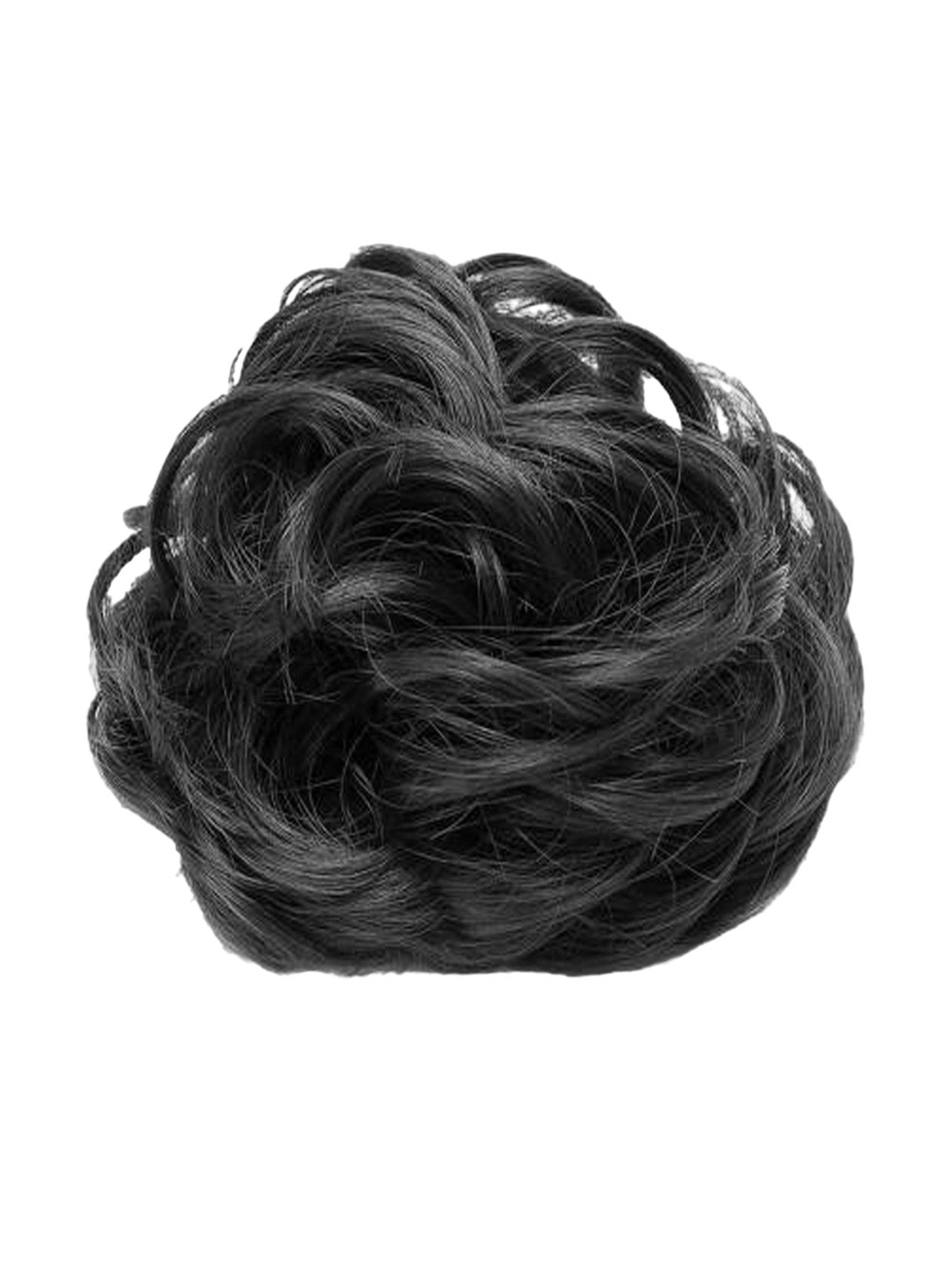 CRIBE Ruffel Juda Bun Hair Extension - Black