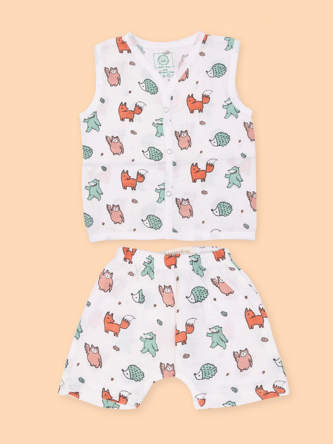 A Toddler Thing Kids Printed Organic Cotton Shirt With Shorts