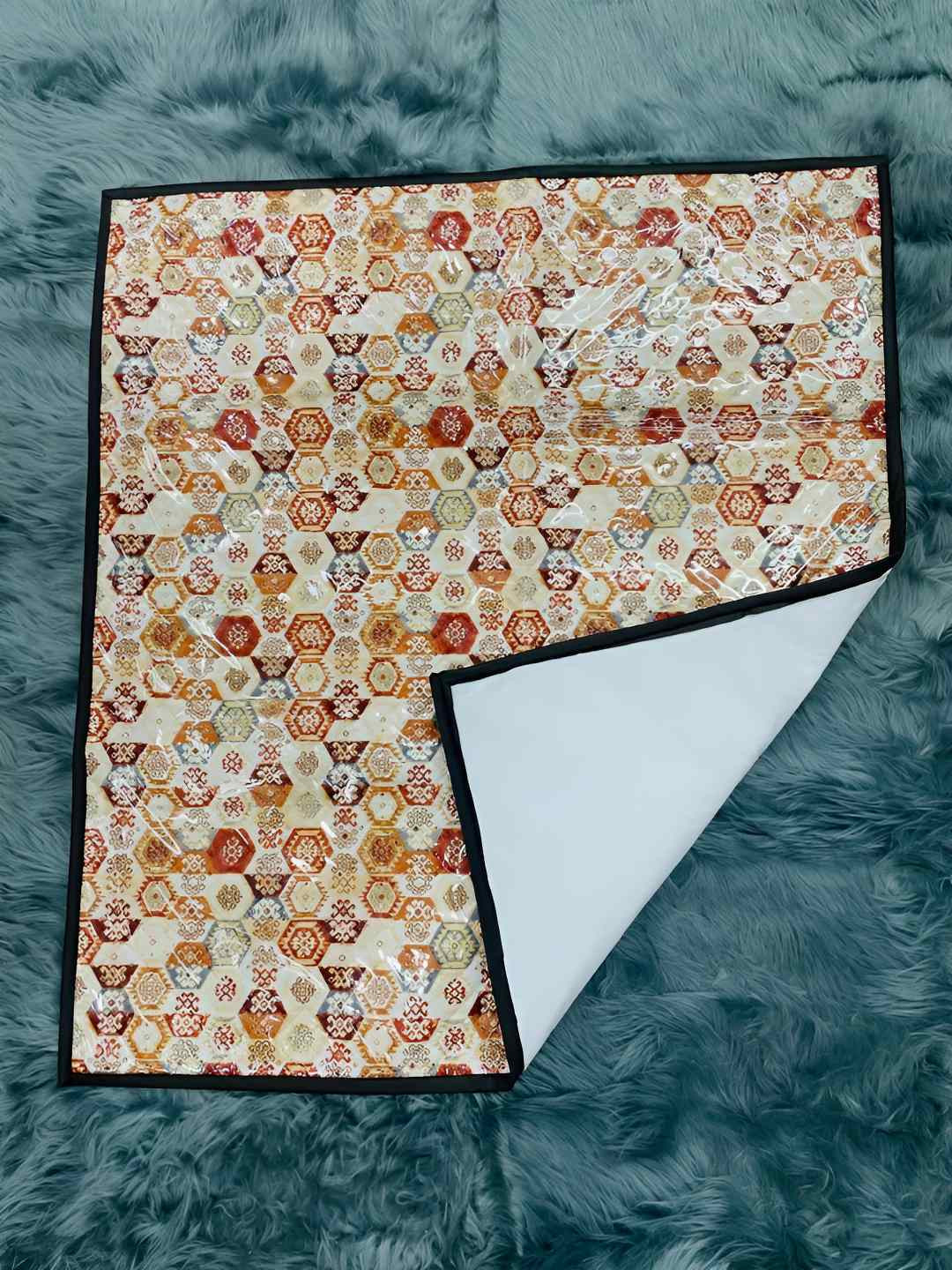 CASA-NEST Red & Orange-Colored Printed Table Placemats