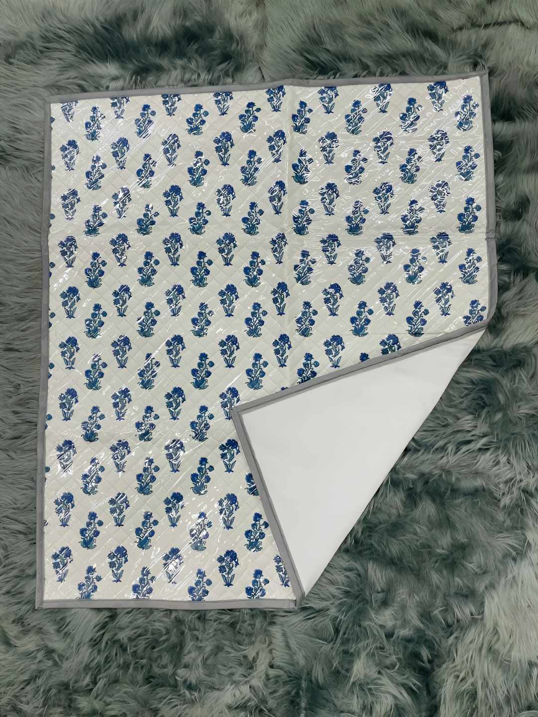 CASA-NEST Blue & White Print Table Placemats