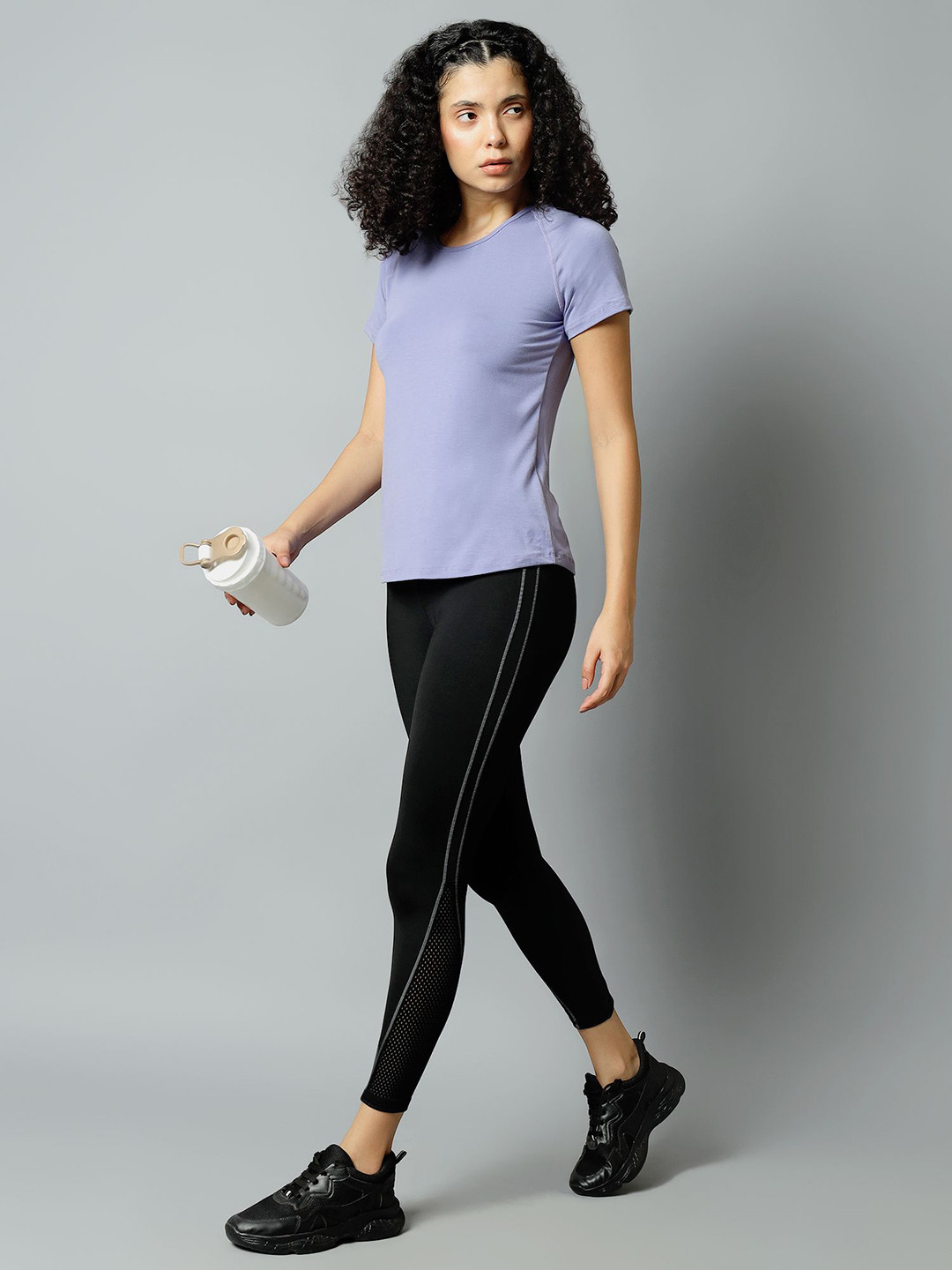 Fitkin Womens Lavender Ecofriendly Tencel Active T-shirt