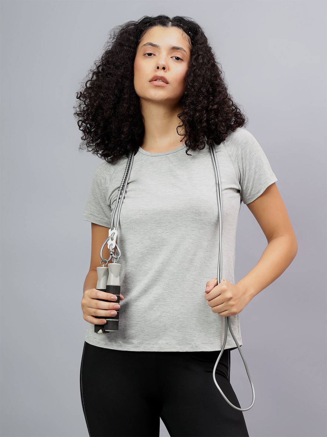 Fitkin Womens Grey Ecofriendly Super Soft Active Tshirt