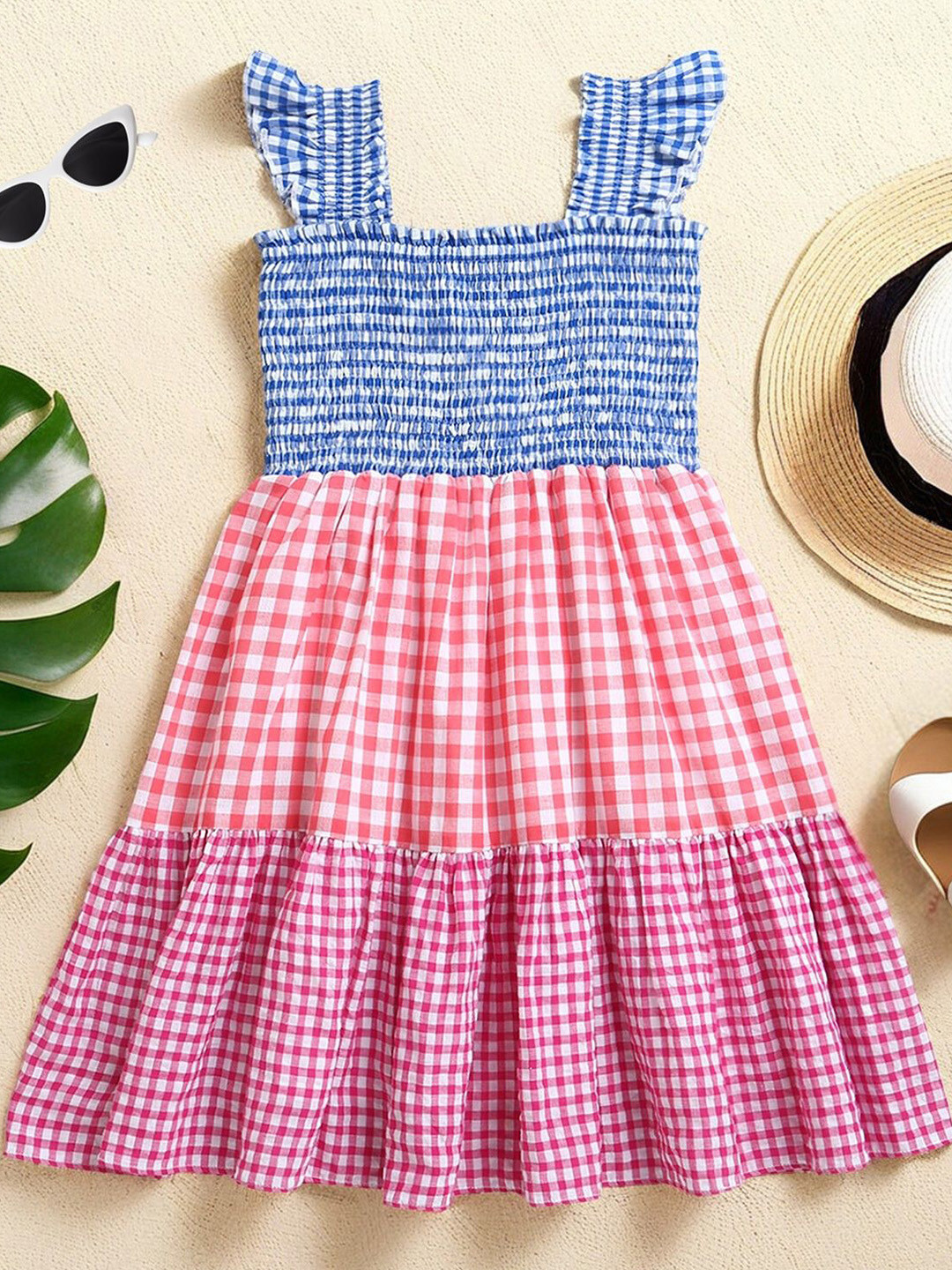 ZIP ZAP ZOOP Checked A-Line Dress