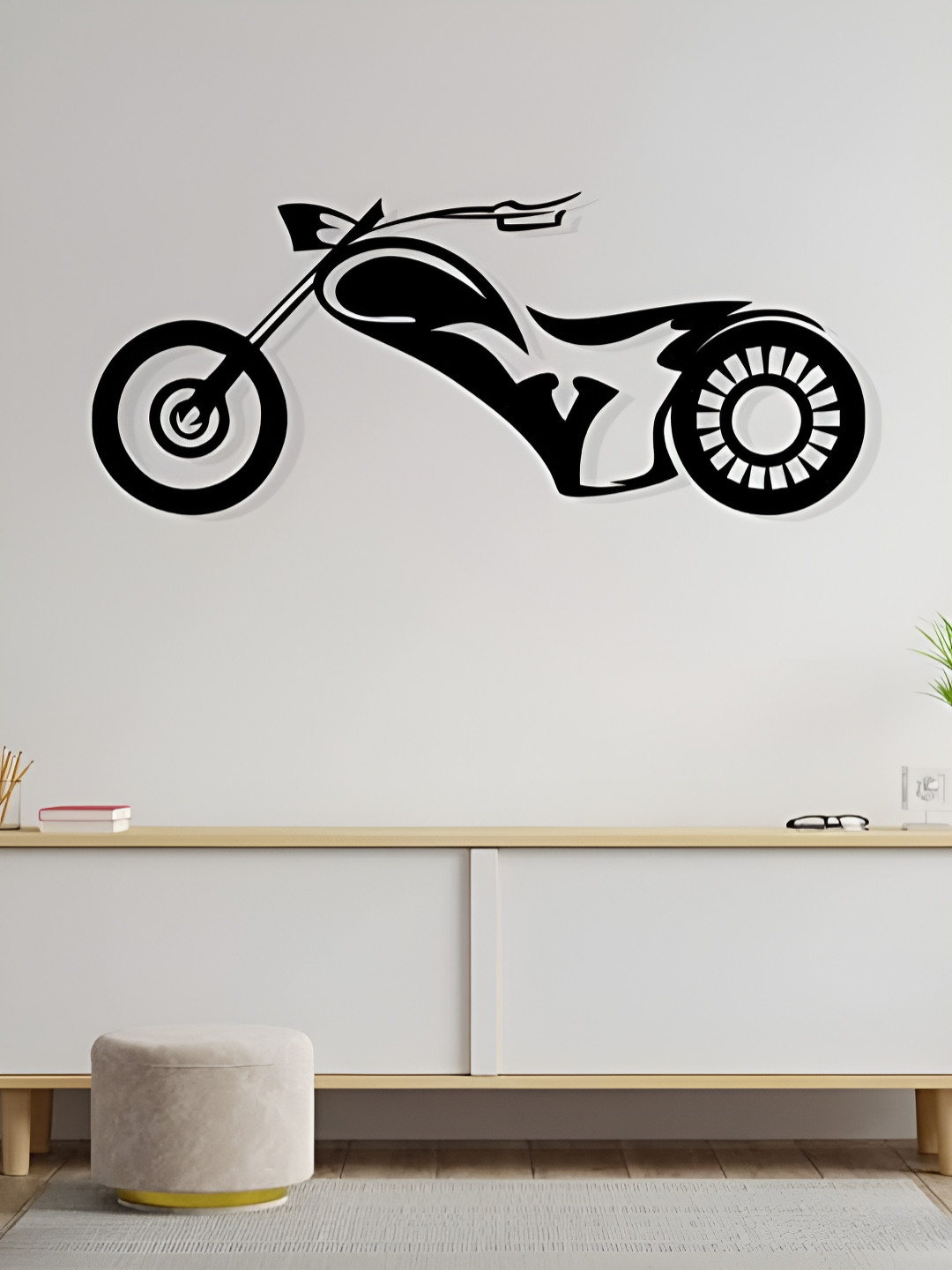 ARTROOMS Bike Meta Metal Matte Hanging Hall Signs and Plaques-25In