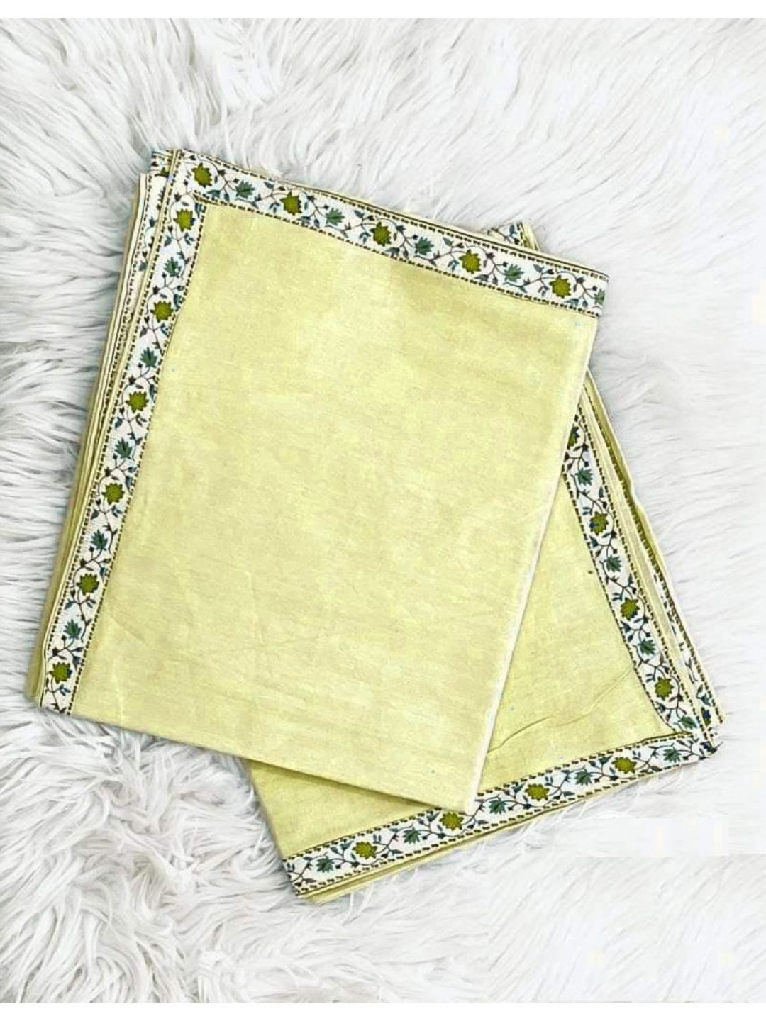 UrbanArts Gold-Toned & White Set of 2 Ethnic Motifs 300 GSM Single Bed Dohar