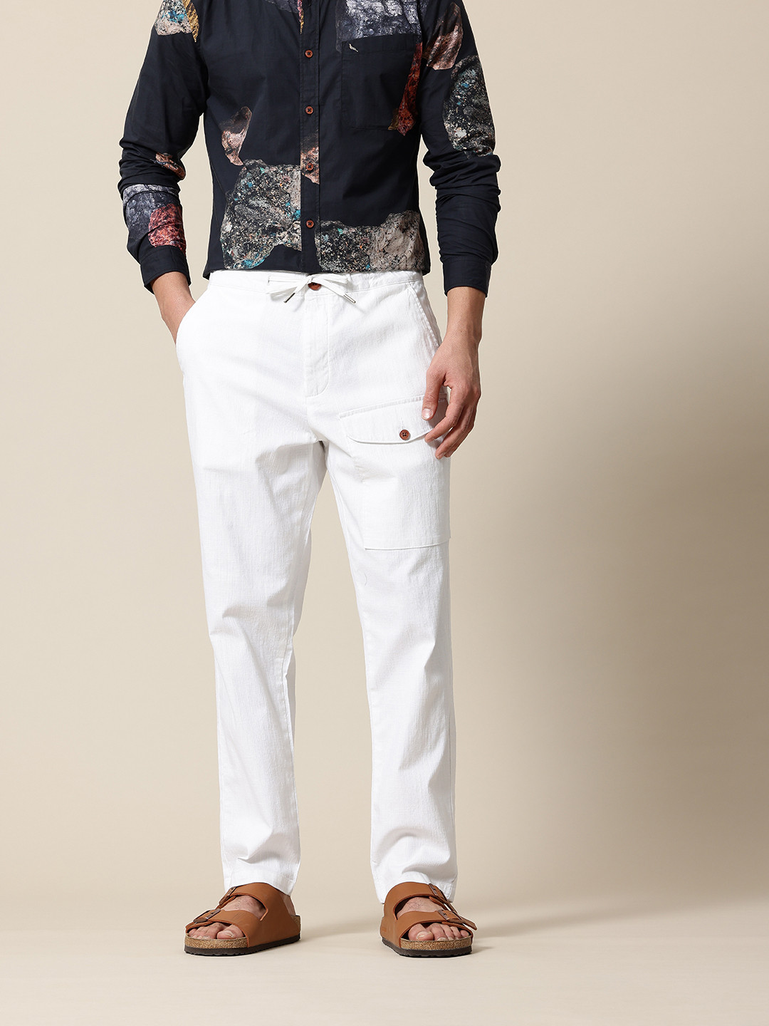 Mr Bowerbird Men Smart Loose Fit Easy Wash Chinos