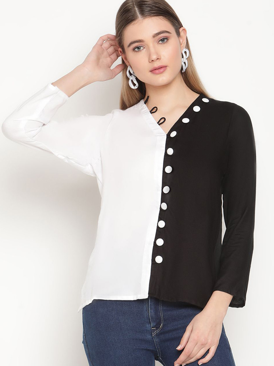 VIRAGO Cotton Shirt Style Top