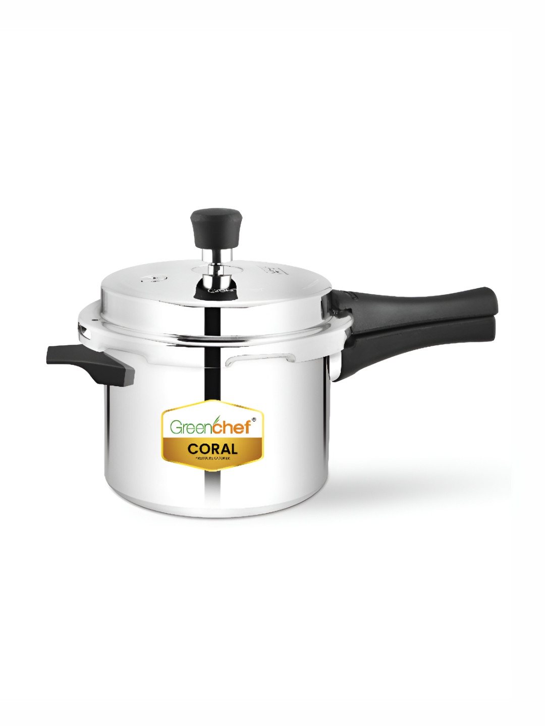 Greenchef Coral Silver Aluminium Dishwasher safe Induction Outer Lid Pressure Cooker-5 L