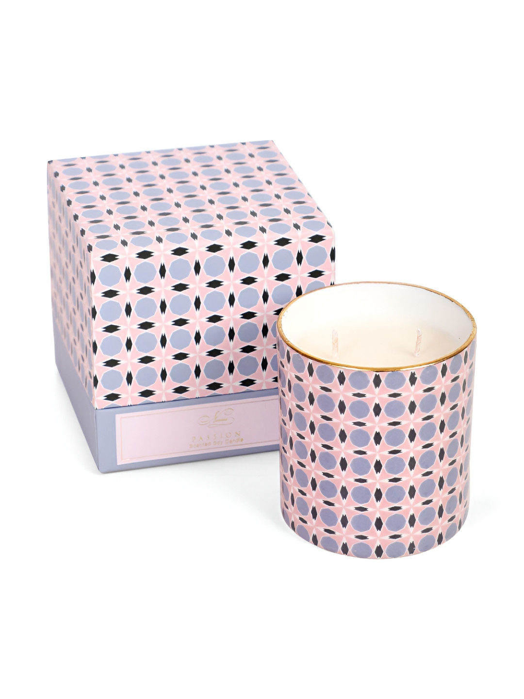 NIANA Passion Scented 2 Wick Scented Geometric Geometric Regular Jar Candles