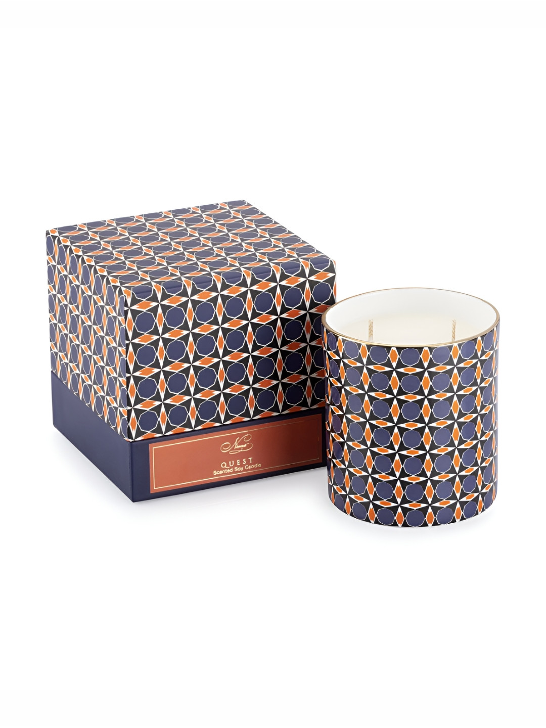 NIANA Quest Scented 2 Wick Scented Geometric Geometric Regular Jar Candles