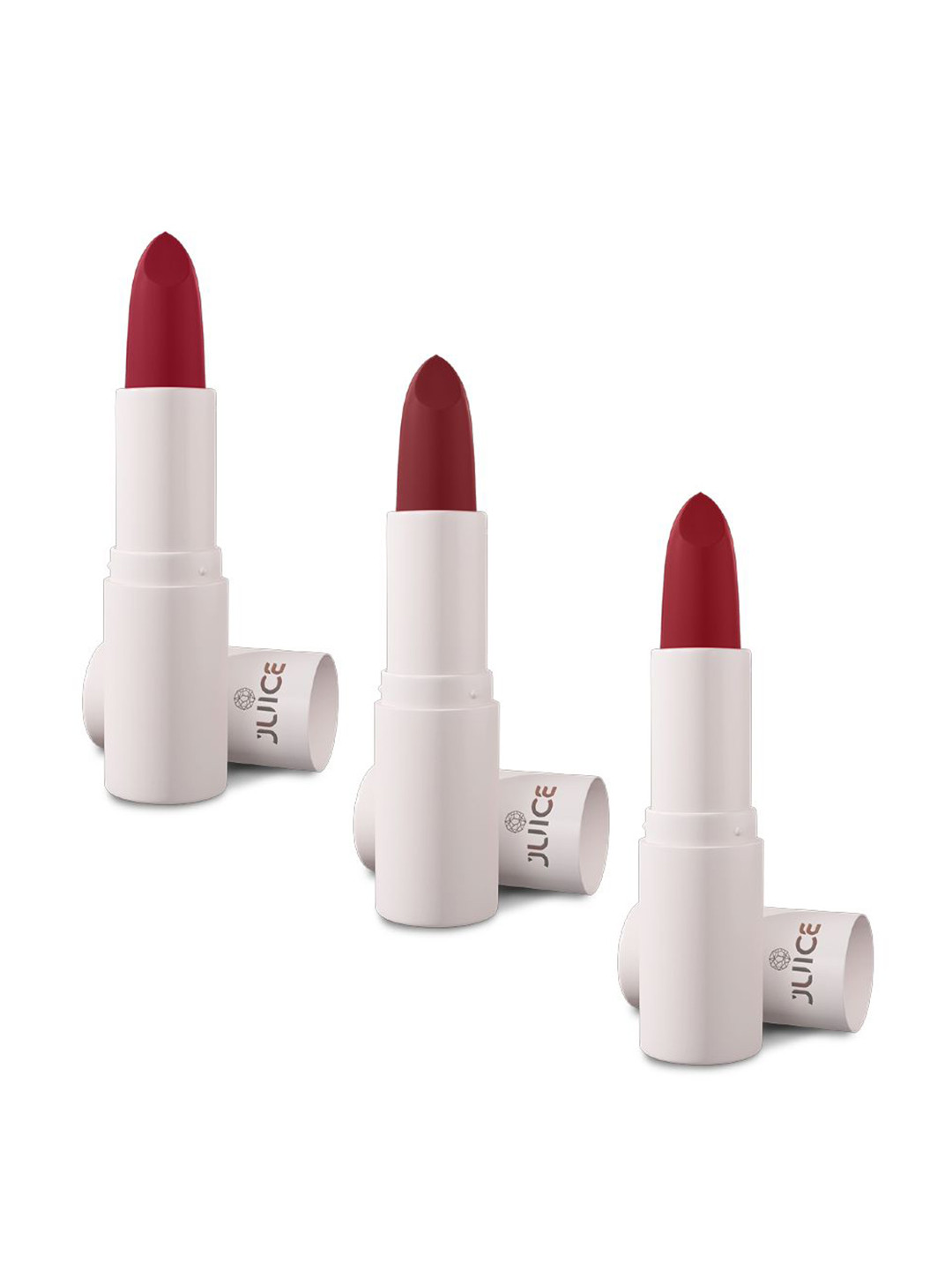 JUICE Kiss Sensation Set Of 3 Matte Lipstick-4g Each-Red Rebel-Marooned-Think Pink