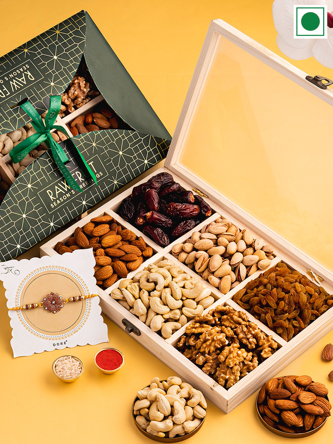 RawFruit Dry Fruits & Rakhi Set