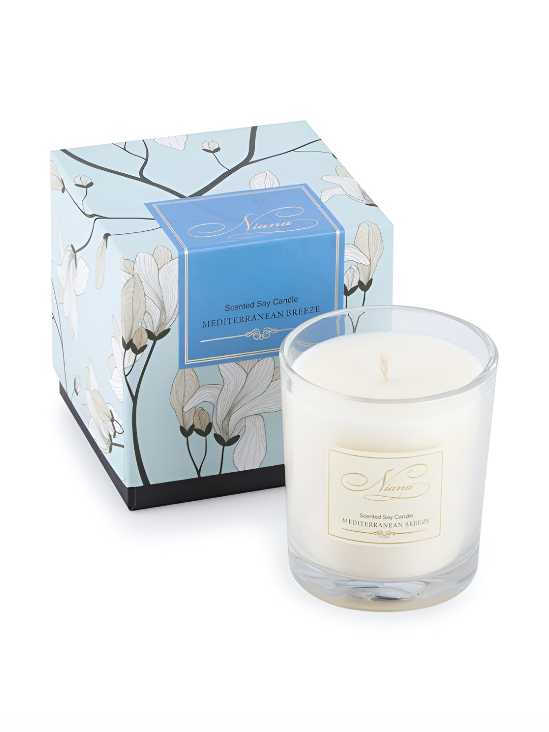 NIANA Mediterranean Breeze Lead-Free Wick Mediterranean Breeze Solid Jar Candles